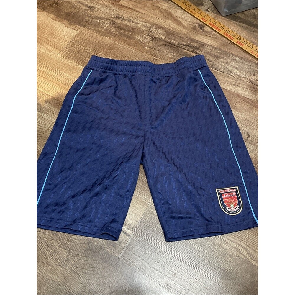Arsenal Football Blue Shorts Soccer Mens Athletic Gunners Size L Chevron